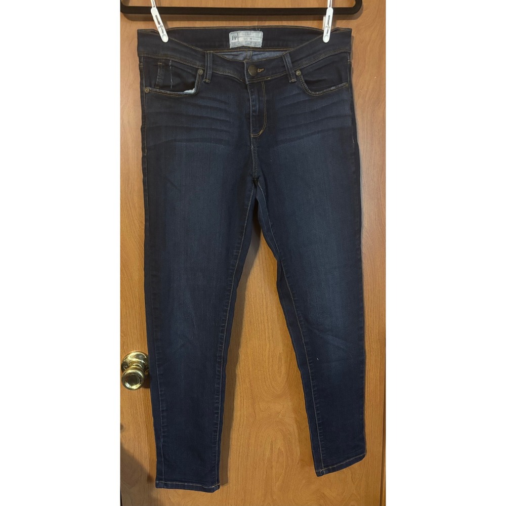 Free People Womens Size 29 Dark Wash Skinny Jeans Distressed Indigo Made in USA